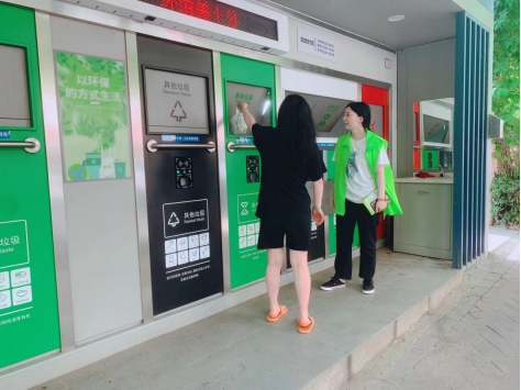 貓先生兩網(wǎng)融合環(huán)保驛站，小區(qū)垃圾分類站，垃圾房廠家
