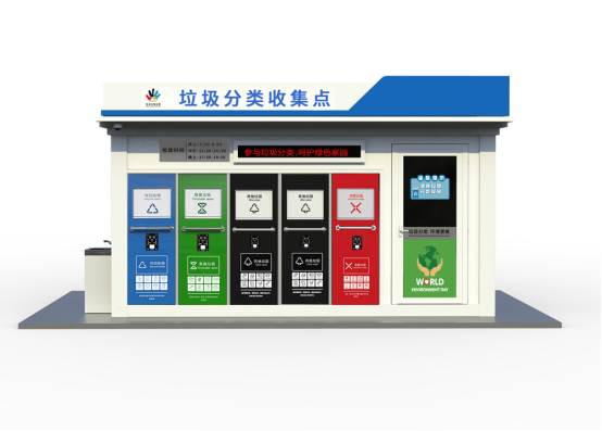 垃圾房效果圖，智能垃圾房，垃圾分類(lèi)收集點(diǎn)，回收站生產(chǎn)廠家，垃圾分類(lèi)定時(shí)定點(diǎn)收集點(diǎn)